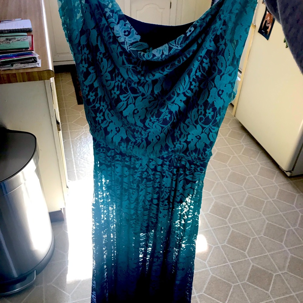 Weissmen’s blue/teal lace dance costume